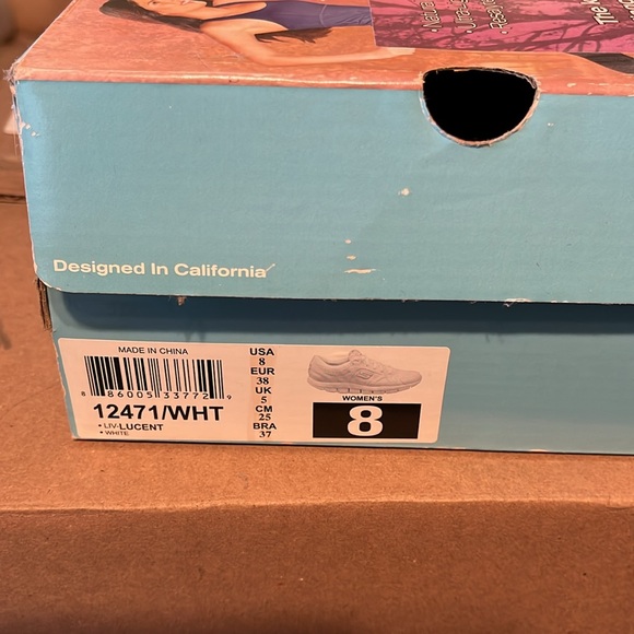 Skechers Shape Ups LIV walk/run white womens size 8 new extra pair laces - Picture 3 of 12